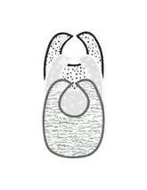 Baberos - Set de 3 Piezas Unisex (Lunares + Triangulitos Negros + Ramitas)